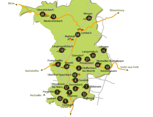 Carte de situation des projets